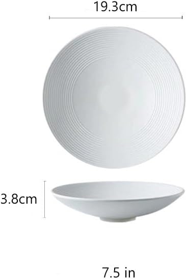 Modern Large Dinner Plates Round Moon Deep Plate Ceramic Appetizer Pasta Home Salad Large Soup Bowl Restaurant Tableware Western Food Kitchen Stackable Dinner Plates