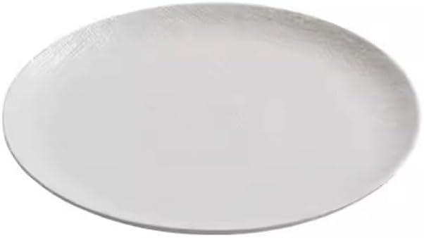 SONGCHAO Party Supplies Matte Cloth Grain Ceramic Dinner Plate Home Round Plate Shallow Plate Restaurant Appetizer Plate Dessert Plate Party Plates (Color : 28.5cm)