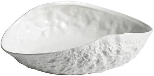 Appetizer Plates Shell Shaped Plates, Household Ceramic Large Steamed Fish Soup Plates, Hotel Tableware Cheap Plates(Small)
