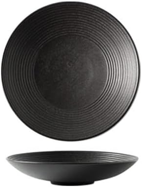 Dinner Plates Round Moon Deep Plate Ceramic Appetizer Pasta Home Salad Large Soup Bowl Restaurant Tableware Western Food Kitchen Kitchen Salad Bowl
