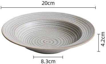 SONGCHAO Party Supplies Dinner Plate Ceramic Dinner Plate Japanese Salad Plate Thick Soup Plate Pasta Plates Restaurant Specialty Tableware Party Plates (Color : A 7.8 inch)