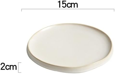 Plates, Simple Ceramic Dinner Plates Round Pasta Steak Plate Restaurant Solid Color Creative Tableware Snack Dessert Tray Cooking Dishes Plates Ceramic(6 inch)