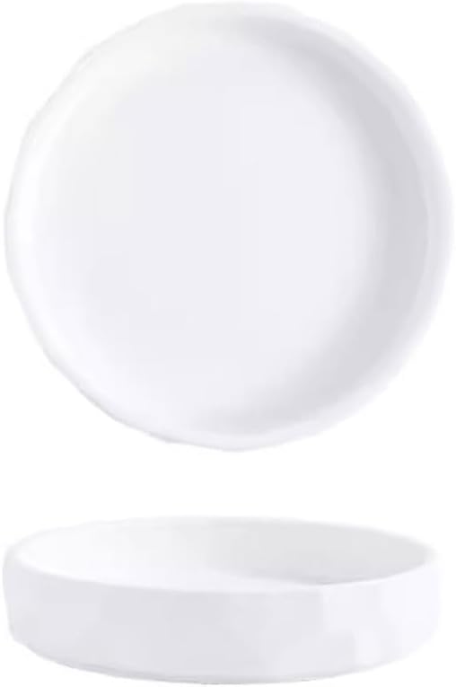 SONGCHAO Party Supplies Dish Plate, Western Food Plate, European Creative Tableware, Dinner Plate, Ceramic Stone Pattern Deep Plate, Household Deepened Soup Plate Party Plates (Size : Small)