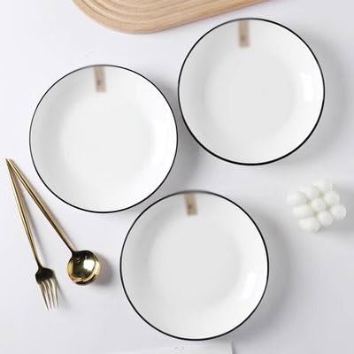 SONGCHAO Party Supplies Pack Of 6 Household Plates, Ceramic Plates, Deep Soup Bowls, Creative Personality, Simple Nordic Tableware Party Plates