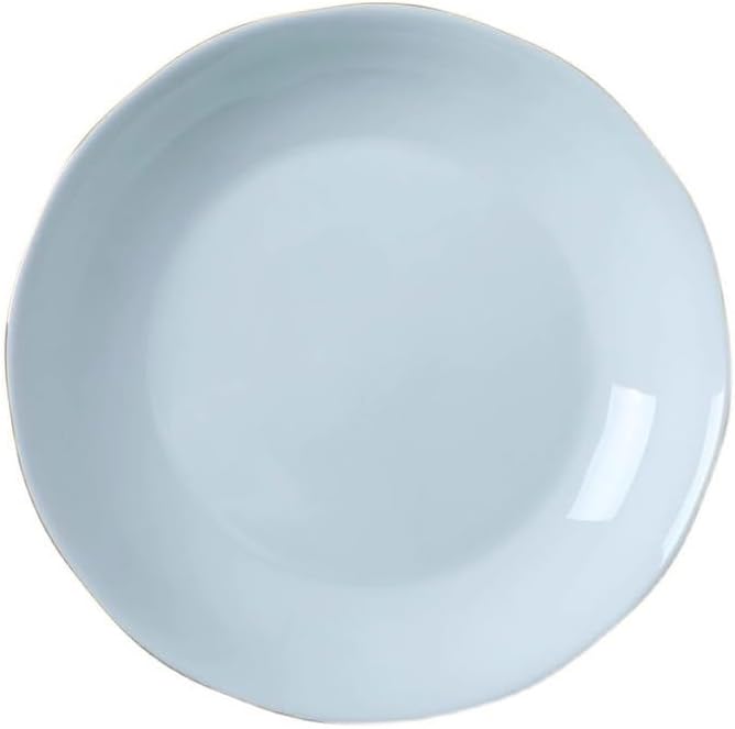 SONGCHAO Party Supplies Light Luxury Gold-rimmed Celadon Plate, Household Ceramic Plate, Creative Pumpkin Plate, Chinese Fruit Plate, Salad Plate Party Plates (Color : A, Size : 6pcs)