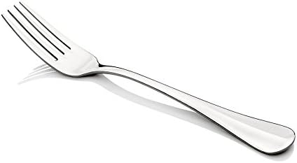 HornTide 6-Piece Dinner Forks Set 4 Tines Table Fork Flatware Stainless Steel Mirror Polishing 7-Inch 18cm