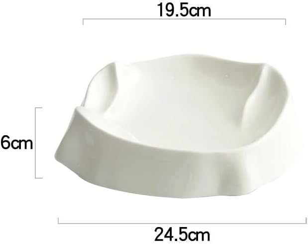SONGCHAO Party Supplies Dish Plate Ceramic Dinner Plate Creative Irregular Mountain Shaped Dessert Plate Snack Plate Pasta Plates Restaurant Specialty Tableware Party Plates (Color : B 9.5 inch)