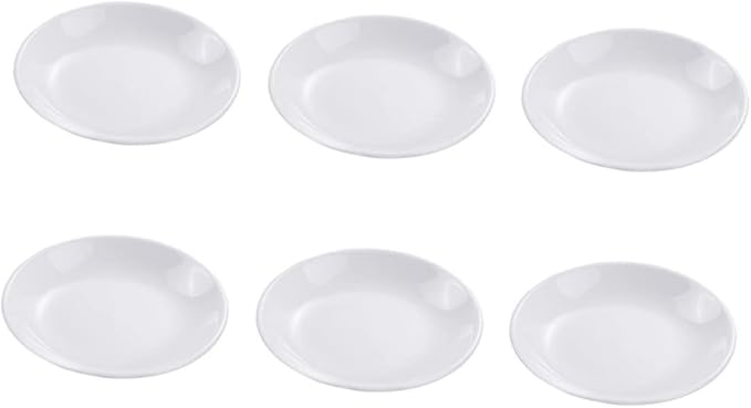 Cabilock 6pcs Ceramic Sauce Dishes Practical Seasoning Plates for Condiments Snacks and Dips for Home Kitchen Bbq and Picnics Appetizer Bowls