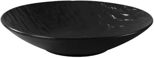 SONGCHAO Party Supplies Hotel Tableware Solid Color Stone Plate Steak Plate Ceramic Deep Plate Salad Bowl Matte White Western Restaurant Party Plates (Color : B, Size : Small)