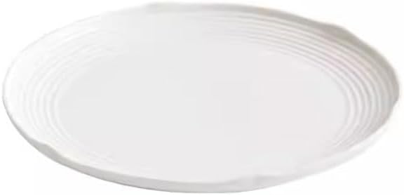 SONGCHAO Party Supplies Home Ceramic Dinner Plate Western Plate Steak Plate Restaurant Appetizer Plate Salad Plate Kitchen Tableware White Party Plates (Color : 25cm)