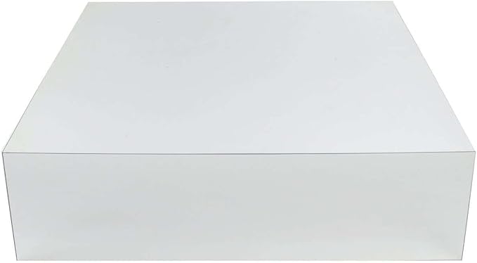 Efavormart 18"X18" | Silver Acrylic Cake Box Stand, Mirror Finish Display Box Pedestal Riser with Hollow Bottom