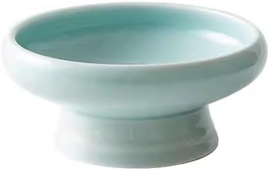 Kitchen Plates Ceramic High-foot Dinner Plate Home Salad Plate Fruit Plate High-foot Dessert Plate Restaurant Appetizer Plate Restaurant Plates(8.11inch)