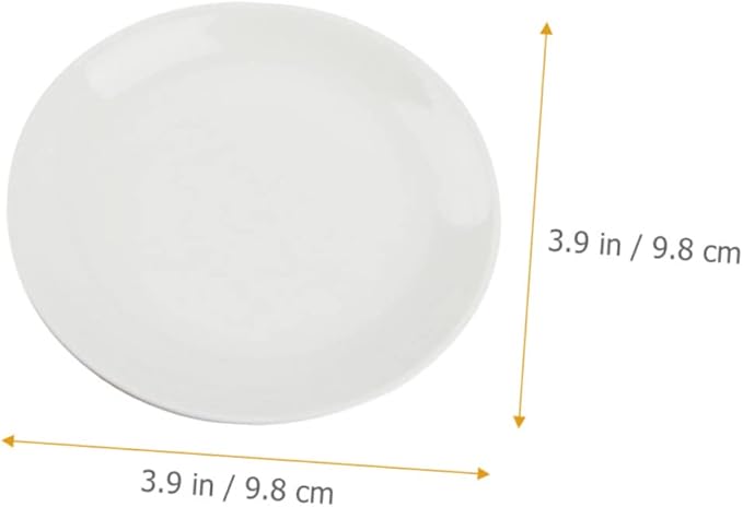 Cabilock 2Pcs White Ceramic Dipping Plate Condiment Dish for Appetizers and Sauces and Stable Design for Electric Oil Aromatherapy Warmers and Home Decor