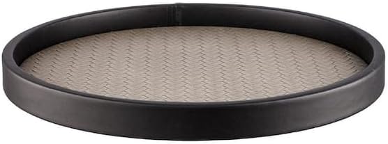 For 14 in. Silver Vinyl Round Serving Tray