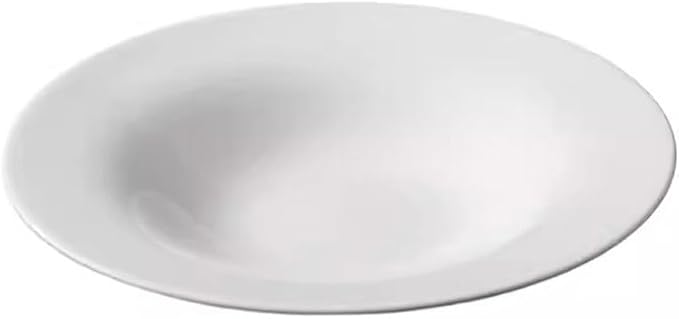 SONGCHAO Party Supplies Simple Tall Soup Plate Hotel Club Cooking Plate Tableware Chinese Dinner Plate Ceramic Deep Soup Plate Party Plates (Size : Large)