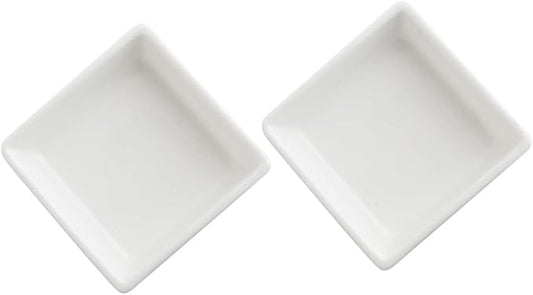 2pcs Sauce Dipping Dish Appetizer Plates for Snacks Seasonings and Sauces for Home Restaurant Catering and Parties