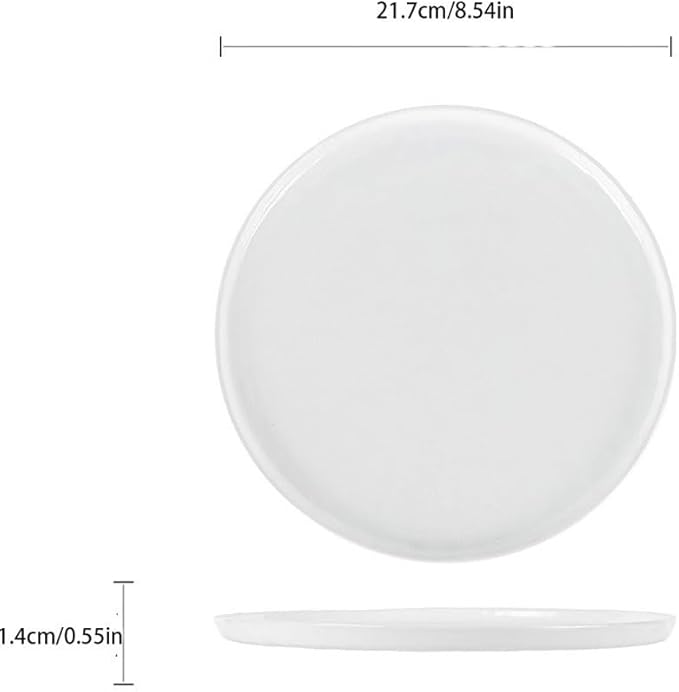 Dinner Plates Simple Chinese Ceramic Plate Home Dish Steak Pasta Hotel Restaurant Side Dessert Serving Plate(Small)
