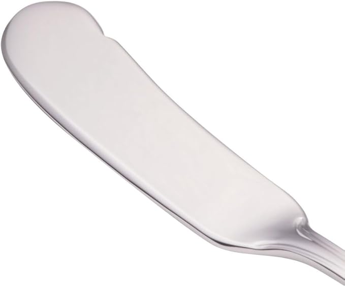 Soro Essentials- 18/8 Stainless Steel Simplicity Butter Spreader 2.5mm Set of 12- Serving Utensils Serving Flatware Cutlery Kitchen Tableware Buffet Serving Utensils for Home Kitchen and Restaurant