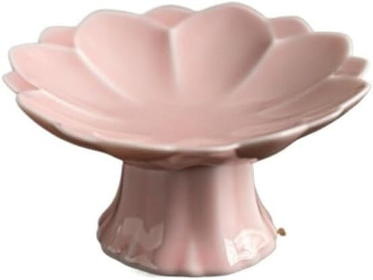 Appetizer Plates Serving Platter Decoration Multipurpose Ceramic Tray Serving Plate Fruit Bowl for Condiment(Pink)