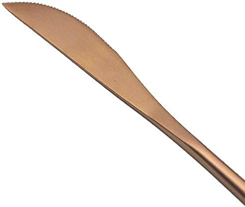 Matte Copper Silverware Set, Uniturcky Satin Finish 20-Piece 18/10 Stainless Steel Flatware Set Knife Fork Spoon, Tableware Cutlery Sets Service For 4,Utensils For Kitchens Camping And Party