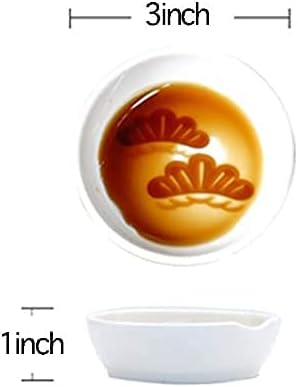 123Arts 4pcs Ceramic Relief Mount Fuji Seasoning Dishes Appetizer Plates