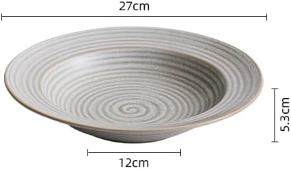SONGCHAO Party Supplies Dinner Plate Ceramic Dinner Plate Japanese Salad Plate Thick Soup Plate Pasta Plates Restaurant Specialty Tableware Party Plates (Color : A 10.6 inch)