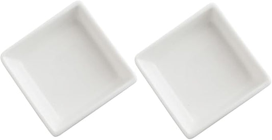 LIFKOME 2pcs Sauce Dish Square Appetizer Plates for Seasonings Dips and Sauces Stylish Kitchen Gadget for Home Use