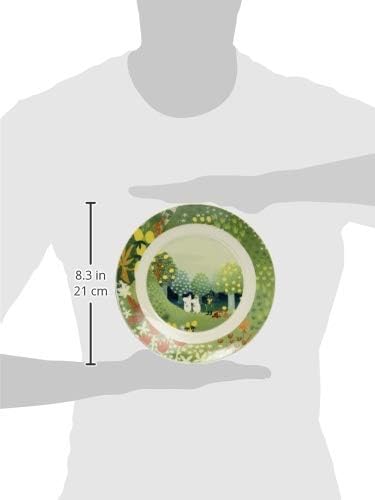 Yamaka Shoten MM3201-330 Luonto Plate, 7.7 inches (19.5 cm), Hill, Microwave Safe, Moomin Goods, Scandinavian, Mother's Day, Gift, Tableware, Gift, Wedding Gift, Made in Japan