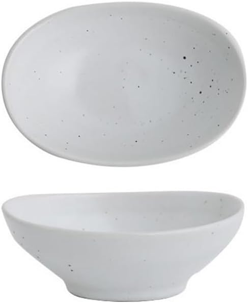Appetizer Plates Ceramic Dipping Bowls, Porcelain Dipping Sauce Dishes Dip Pinch Bowl, Soy Sauce Dishes for Condiment(White)