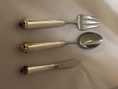 Lenox Haute Couture Silverplated Flatware 3 Piece Serving Set