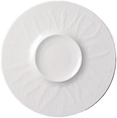 Dinner Plates Creative Hotel Pure White Ceramic Tableware, Commercial Restaurant Soup Pasta Dish Plate, For Appetizers, Service Kitchen Salad Bowl