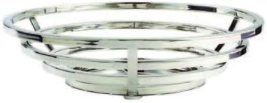 Elegance Beam Round Basket, Silver