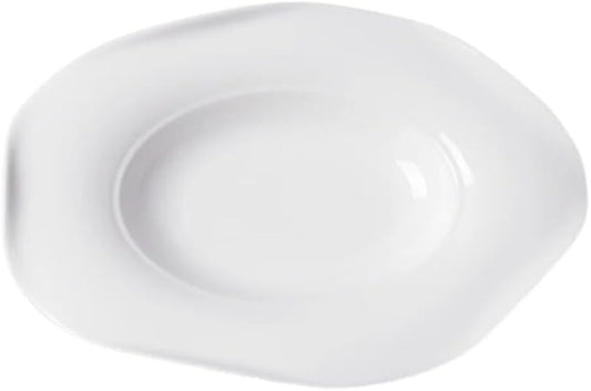 Kitchen Plates Ceramic Dinner Plate Irregular Shape Pasta Sushi Steak Plate Simple Restaurant Solid Color Tableware Dessert Tray Cooking Dishes Cold Dish Plate Restaurant Plates(A 12.5 inch)