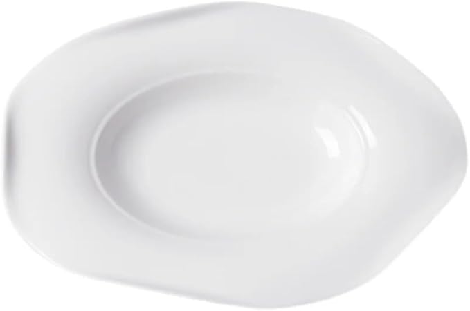 Kitchen Plates Ceramic Dinner Plate Irregular Shape Pasta Sushi Steak Plate Simple Restaurant Solid Color Tableware Dessert Tray Cooking Dishes Cold Dish Plate Restaurant Plates(A 10.5 inch)