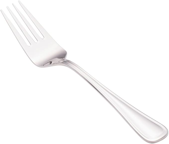 Soro Essentials- 18/8 Stainless Steel Simplicity Cold Meat Fork 3.0mm Set of 12- Serving Utensils Serving Flatware Cutlery Kitchen Tableware Buffet Serving Utensils for Home Kitchen and Restaurant