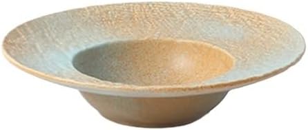 Round Ceramic Plate For Steak And Western Food Tableware For Home And Hotel(11inchstrawhatplate)