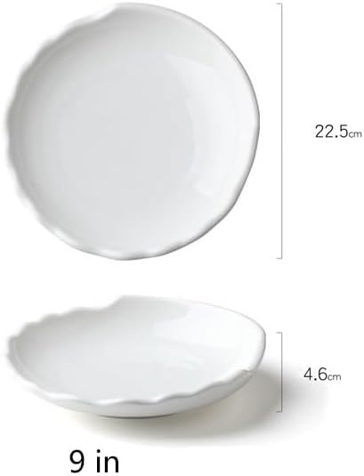 Kitchen Plates 9-inch Chinese Irregular Appetizer Plate Creative Ceramic Fusion Cold Dish Snack Restaurant Kitchen Cafe Special Tableware Restaurant Plates