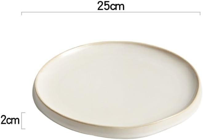 Plates, Simple Ceramic Dinner Plates Round Pasta Steak Plate Restaurant Solid Color Creative Tableware Snack Dessert Tray Cooking Dishes Plates Ceramic(10 inch)