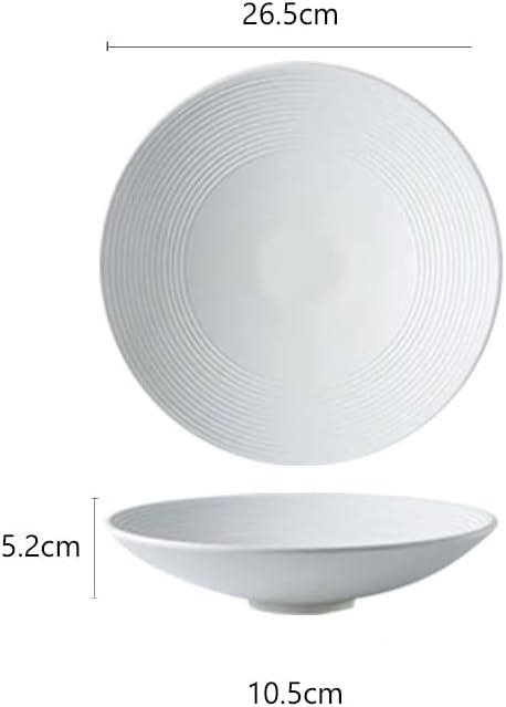 Dinner Plates Round Moon Deep Plate Ceramic Appetizer Pasta Home Salad Large Soup Bowl Restaurant Tableware Western Food Kitchen Kitchen Salad Bowl
