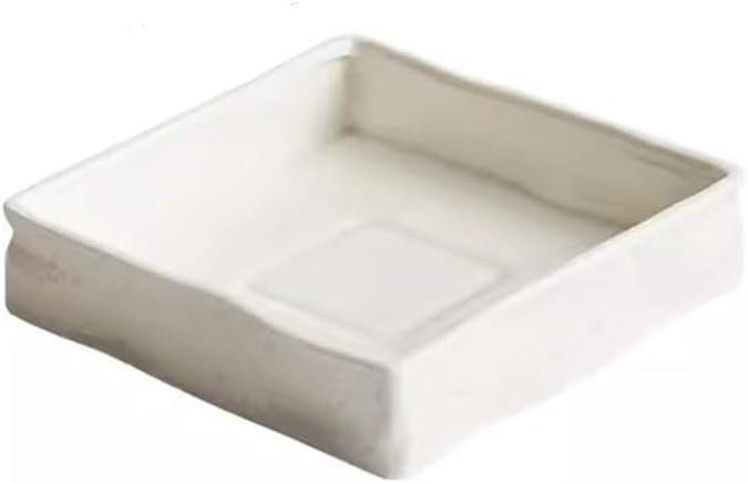 SONGCHAO Party Supplies Creative Square Dinner Plate Ceramic Cold Dish Plate Restaurant Appetizer Plate Commercial Snack Plate Dessert Plate Party Plates (Color : 6.5in)