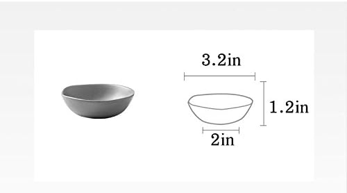 SOCOSY Classic Matte Ceramic Sauce Dishes Sushi Dipping Bowls Appetizer Plates with Irregular Ddge for Kitchen3.2'' (Set of 4)