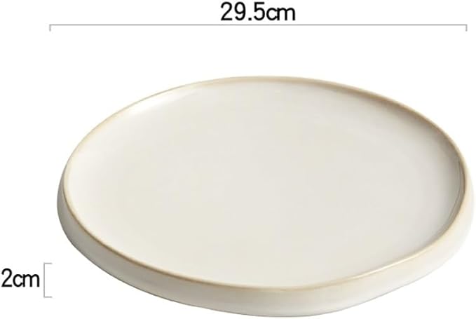 Plates, Simple Ceramic Dinner Plates Round Pasta Steak Plate Restaurant Solid Color Creative Tableware Snack Dessert Tray Cooking Dishes Plates Ceramic(11.5 inch)