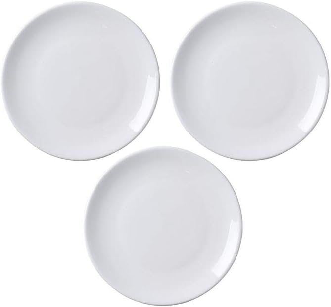 Dinner Plates, 6 Inch Ceramic Plates Set of 3, Porcelain Bone China Plates for Kitchen Serving Dishes