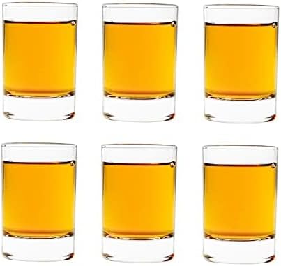 Vikko 1.9 Ounce Shot Glasses, Set of 6 Small Liquor and Spirit Glasses, Durable Tequila Bar Glasses For Alcohol and Espresso Shots, 6 Piece Mini Shooter Glass Set (Chile)