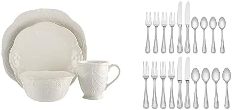 LENOX Off- White French Perle 4-Piece Place Setting & Vintage Jewel 5-Piece Place Setting