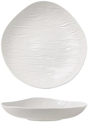 Kitchen Plates 7-inch Ceramic Plate Home Kitchen Appetizer Breakfast Tableware Dish Deep Restaurant Cafe Pasta Restaurant Plates(7 in)