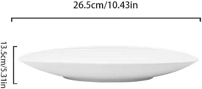 SONGCHAO Party Supplies Household Large Oval Steamed Fish Plate Ceramic Dinner Plate Restaurant Appetizer Plate Steak Plate Pasta Plate Party Plates (Color : 26.5cm)