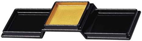 Serving Device Fuji 3-Piece Appetizer Plate, Black Kanema, Machine Washable, 10.0 x 3.1 x 1.4 inches (25.5 x 8 x 3.5 cm), Heat Resistant ABS Resin, Dishwasher Safe (7-621-1), For Restaurants, Inns,