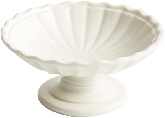 SONGCHAO Party Supplies Serving Tray, Serving Plate Tall Plates Ceramic Snacks Fruit Plates Refreshment Plates Fruits Nuts Ice Cream Dessert Bowls Party Plates (Color : A, Size : 14x14x6.3CM)