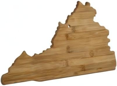 Totally Bamboo Virginia State Shaped Bamboo Serving And Cutting Board, Brown